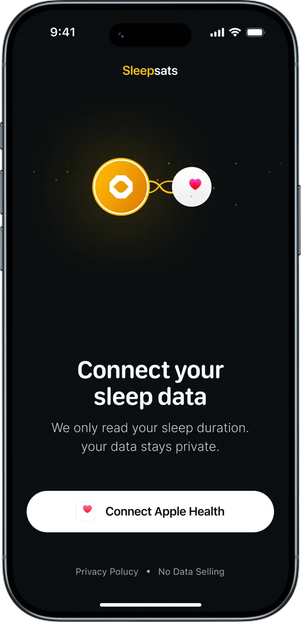Connect health data app mockup